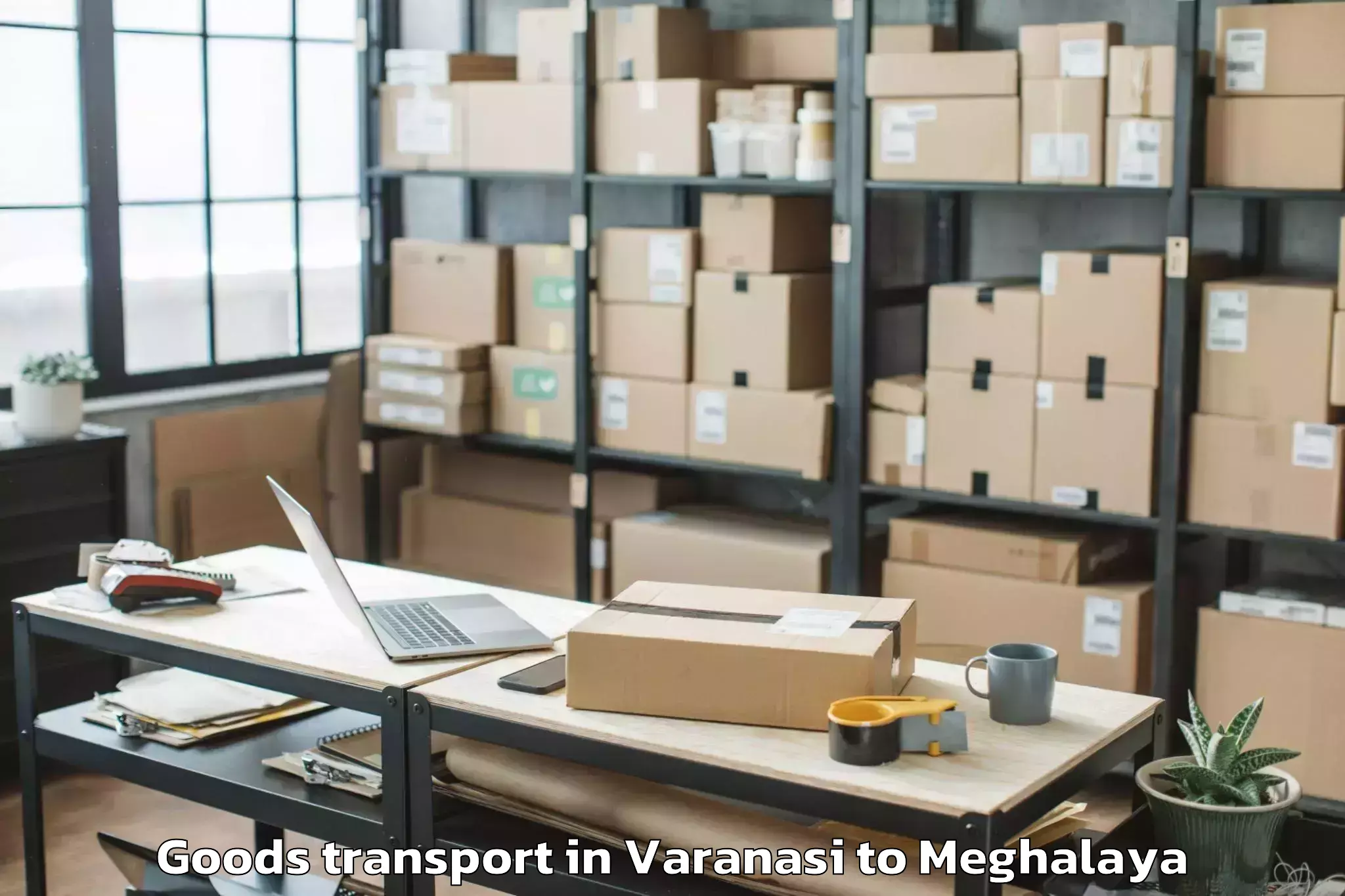 Book Varanasi to Nongstoin Goods Transport